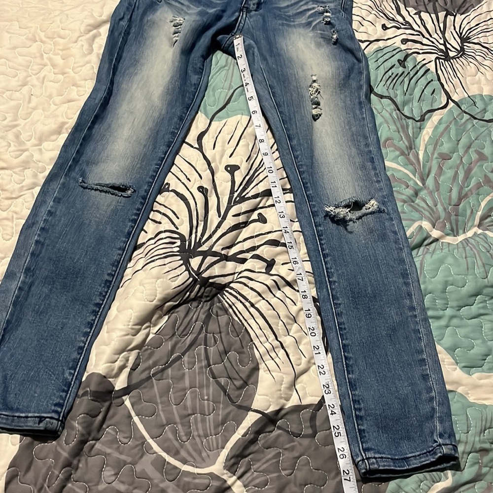 • Machine Pour Neuf Mode Blue Skinny Jeans - Picture 15 of 16